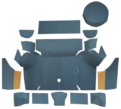 1967-1968 Ford Mustang Coupe Trunk Kit with Boards Trunk Mat Nylon