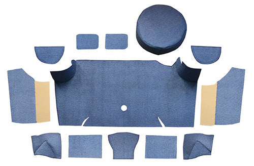 1967-1968 Ford Mustang Fastback Trunk Kit with Boards Trunk Mat Nylon