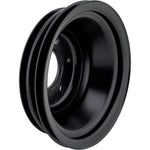 Black Steel Triple Groove Crankshaft Pulley BB 396 & 454 W/ Long Water Pump