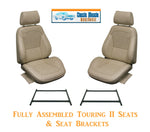 Deluxe Touring II Fully Assembled Seats & Brackets 1968 Mustang - Any Color