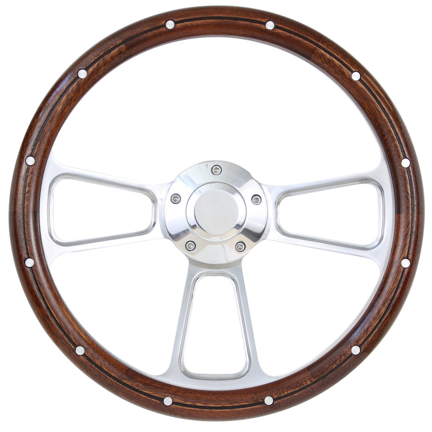 1949 -1957 Ford F1, F100 Pick Up Truck Wood & Billet Steering Wheel, Boss Kit