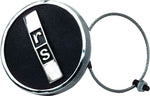 1967-1968 Camaro RS Gas Cap with RS Emblem, Semi Flat Black and Chrome