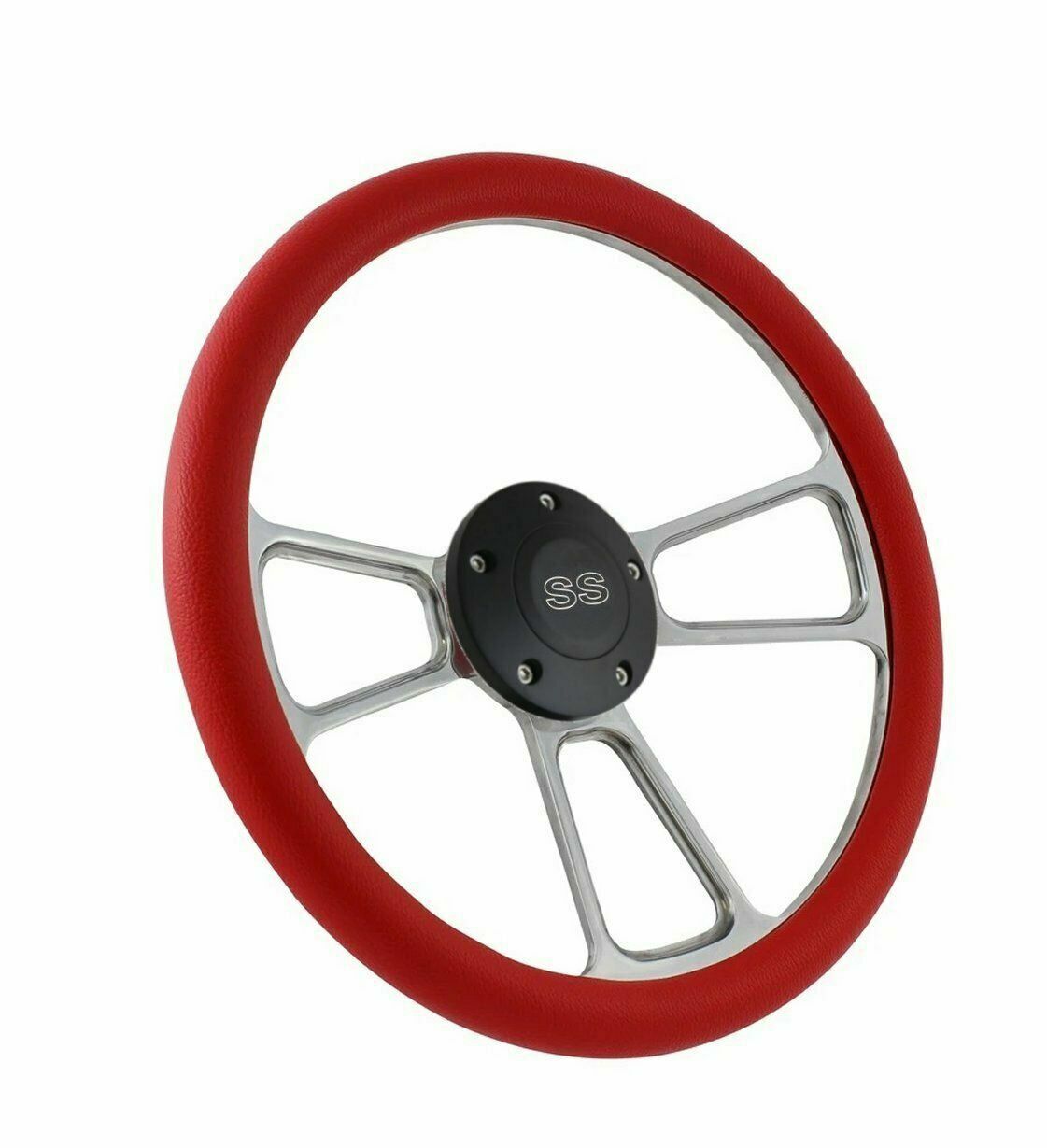 Chevy Super Sport SS Red Steering Wheel 14" Billet Muscle Style Wheel - Custom!
