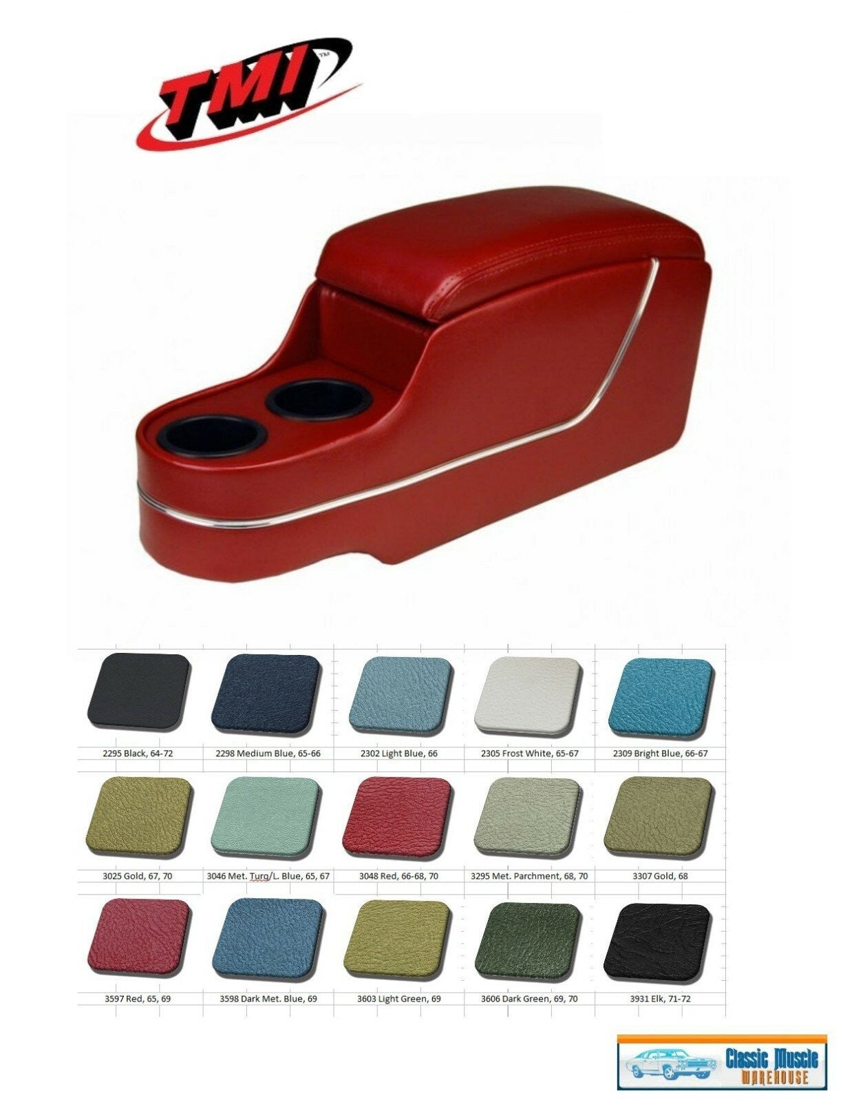Deluxe Console for 1964 1972 Chevelle by TMI - Custom Made in Any Factory Color