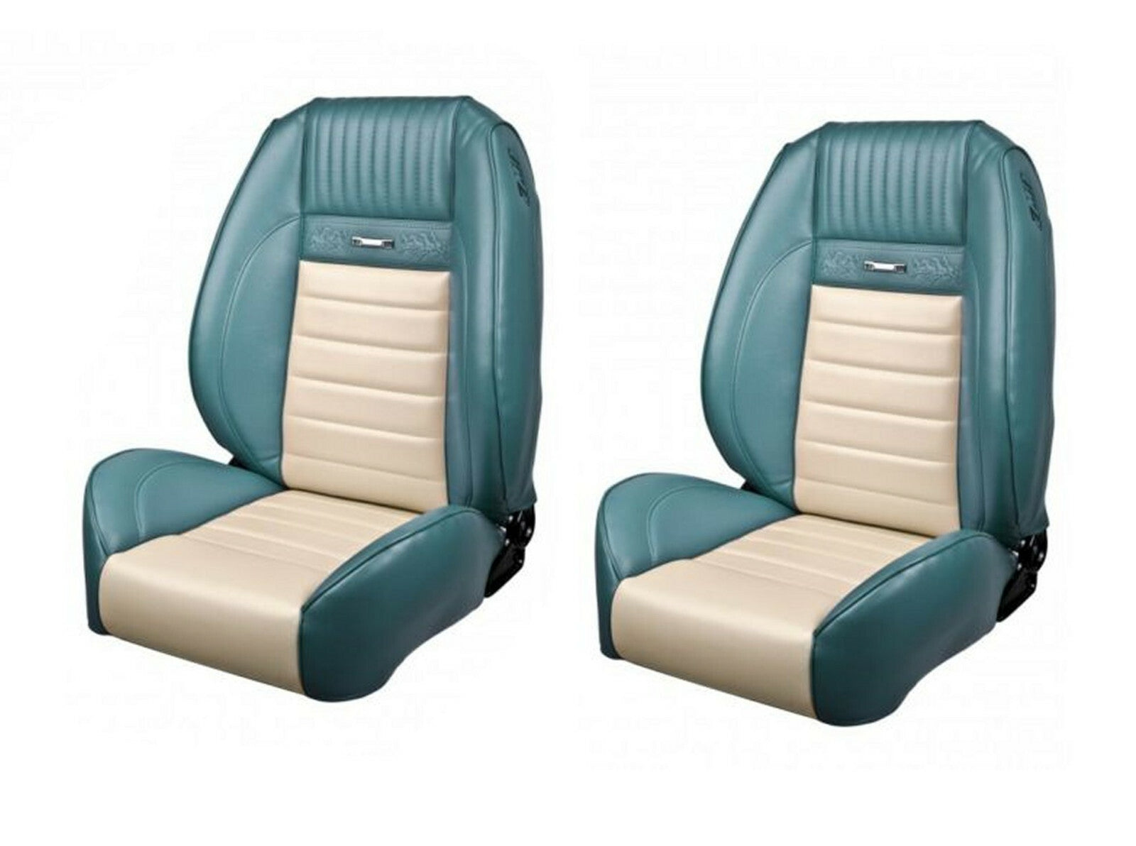 1964 - 66 Mustang Convertible Front/Rear SPORT II SEAT UPHOLSTERY - DELUXE PONY