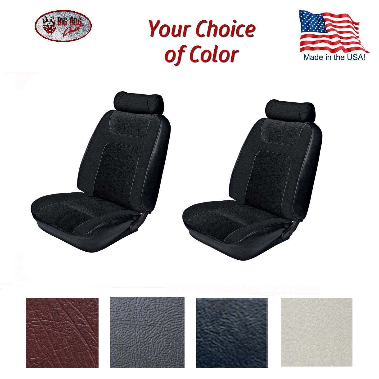 1979 - 80 Fox Body Mustang Hatchback Low Back Bucket Seat Upholstery Front/Rear