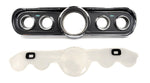 1966 Mustang Black  Instrument Bezel + New Lens Set