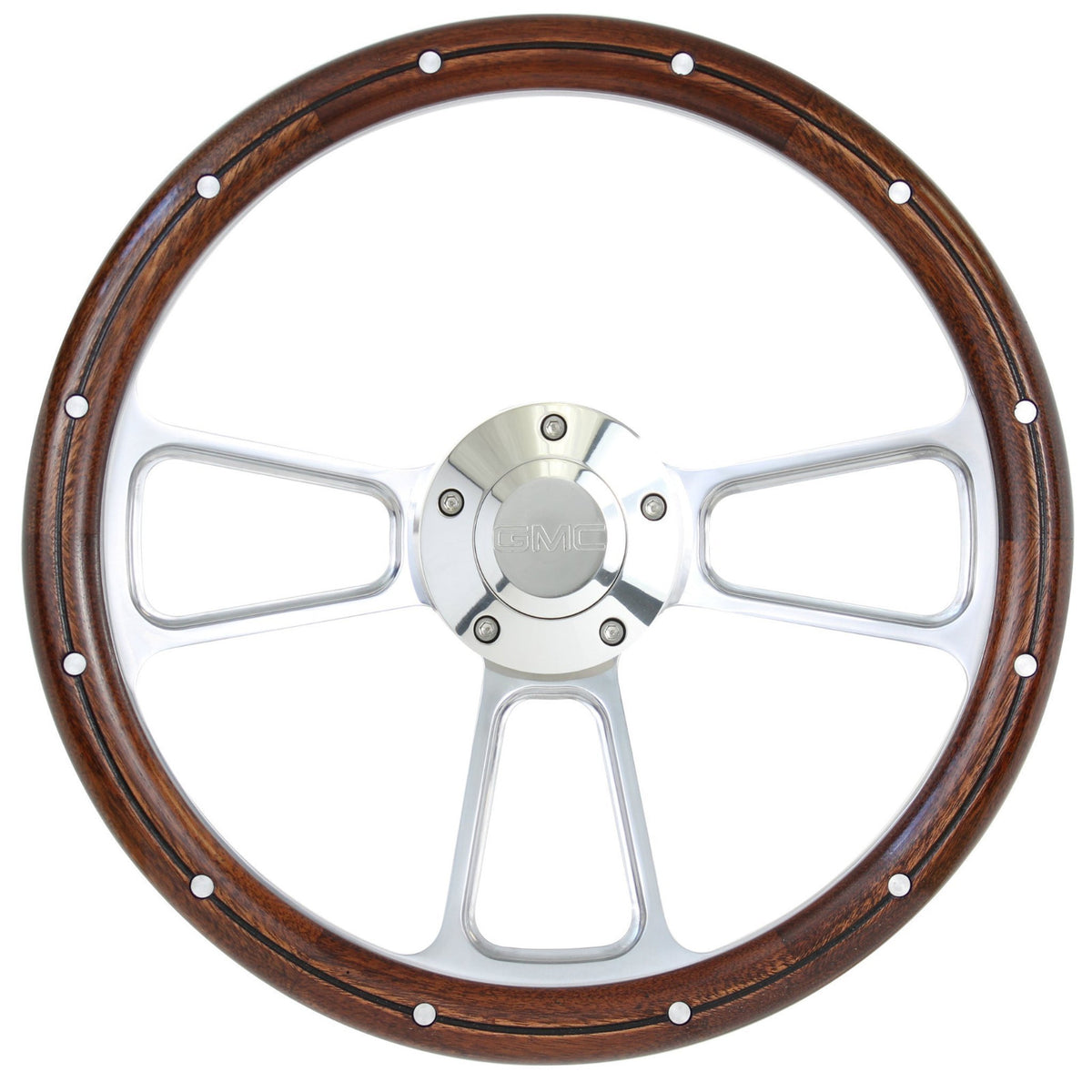 1971 GMC Pick Up Trucks Mahogany & Billet Steering Wheel, Full Boss Kit