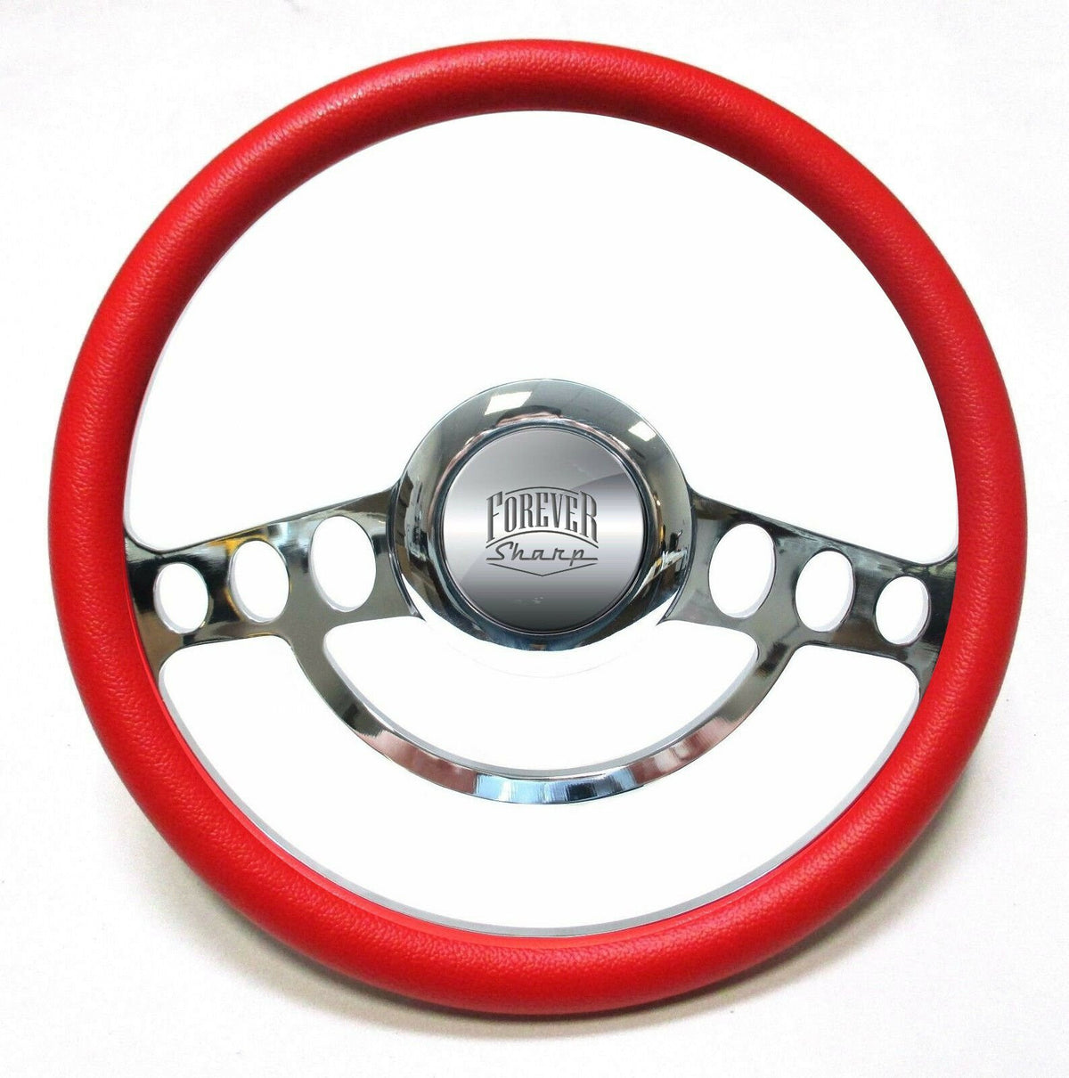 Hot Rod Street Rod Billet & Red Steering Wheel 4 Flaming River Column + Adapter