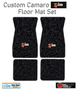 1970-73 Camaro Black Carpet Floor Mat Set with Silver Camaro Z/28 Logo -ACC