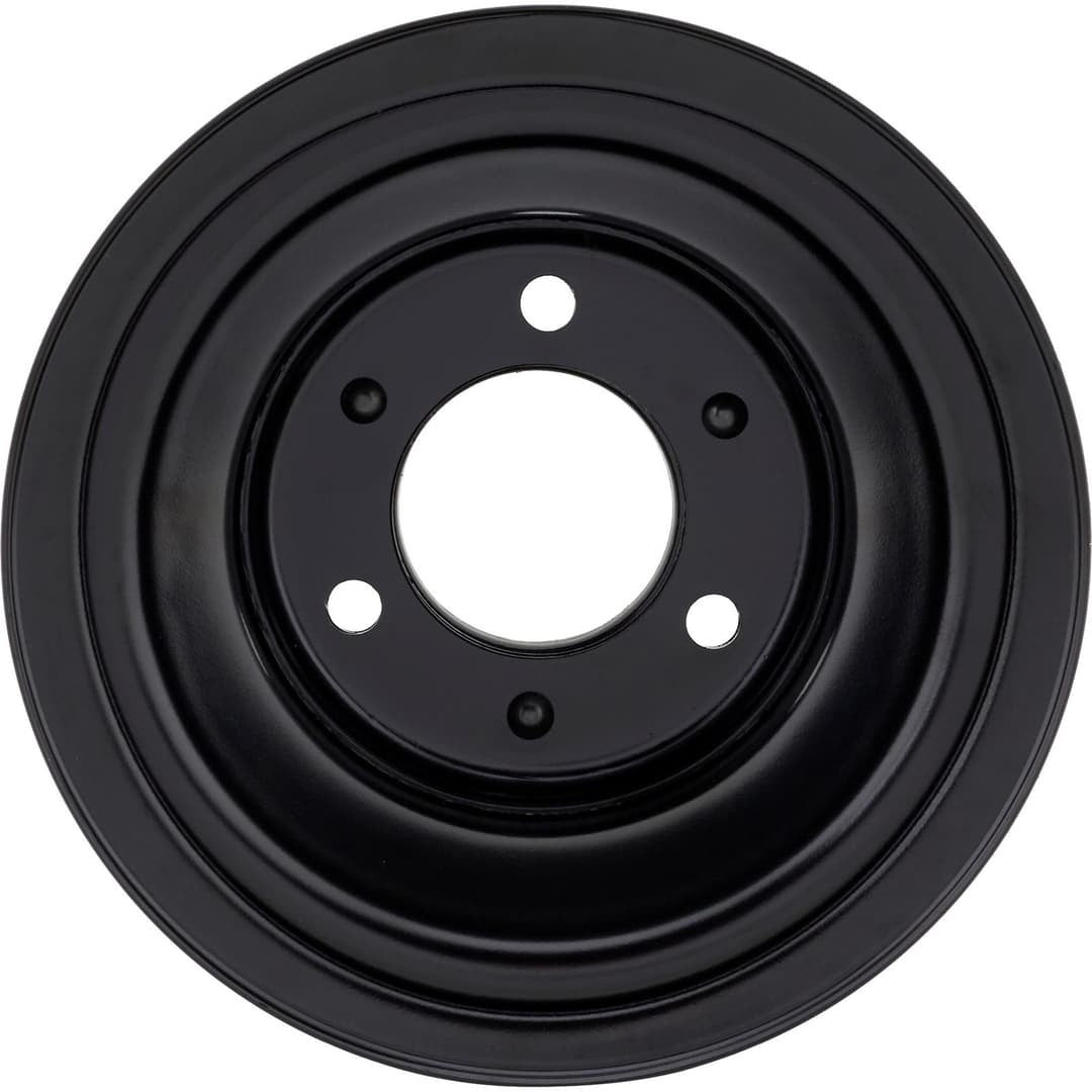 Black Steel Triple Groove Crankshaft Pulley BB 396 & 454 W/ Long Water Pump