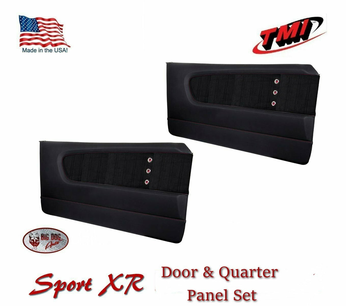 1964 - 66 Mustang Sport XR Molded Door & Quarter Panel Set - Custom Made