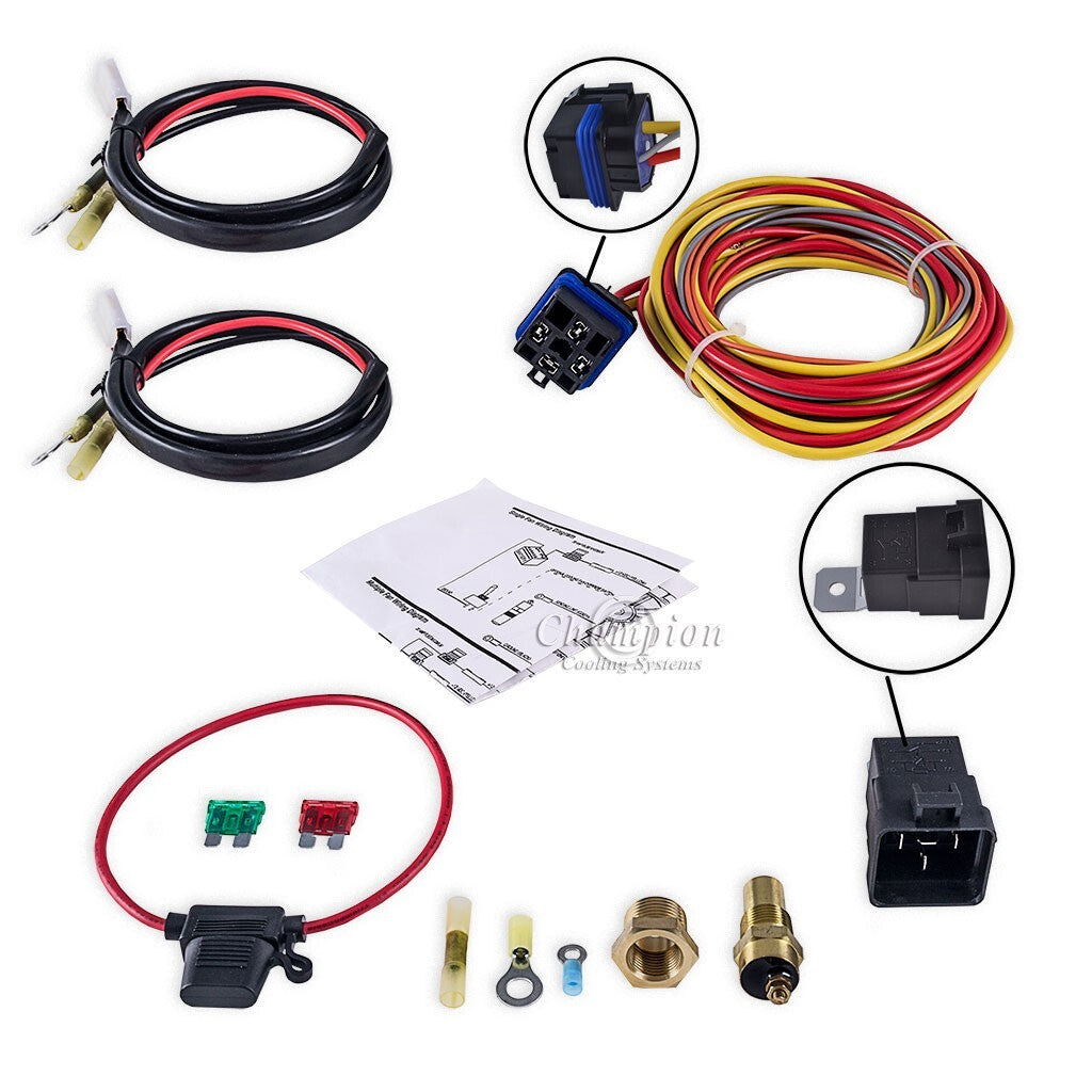 Electric Cooling Fan Relay Kit & Thermostat