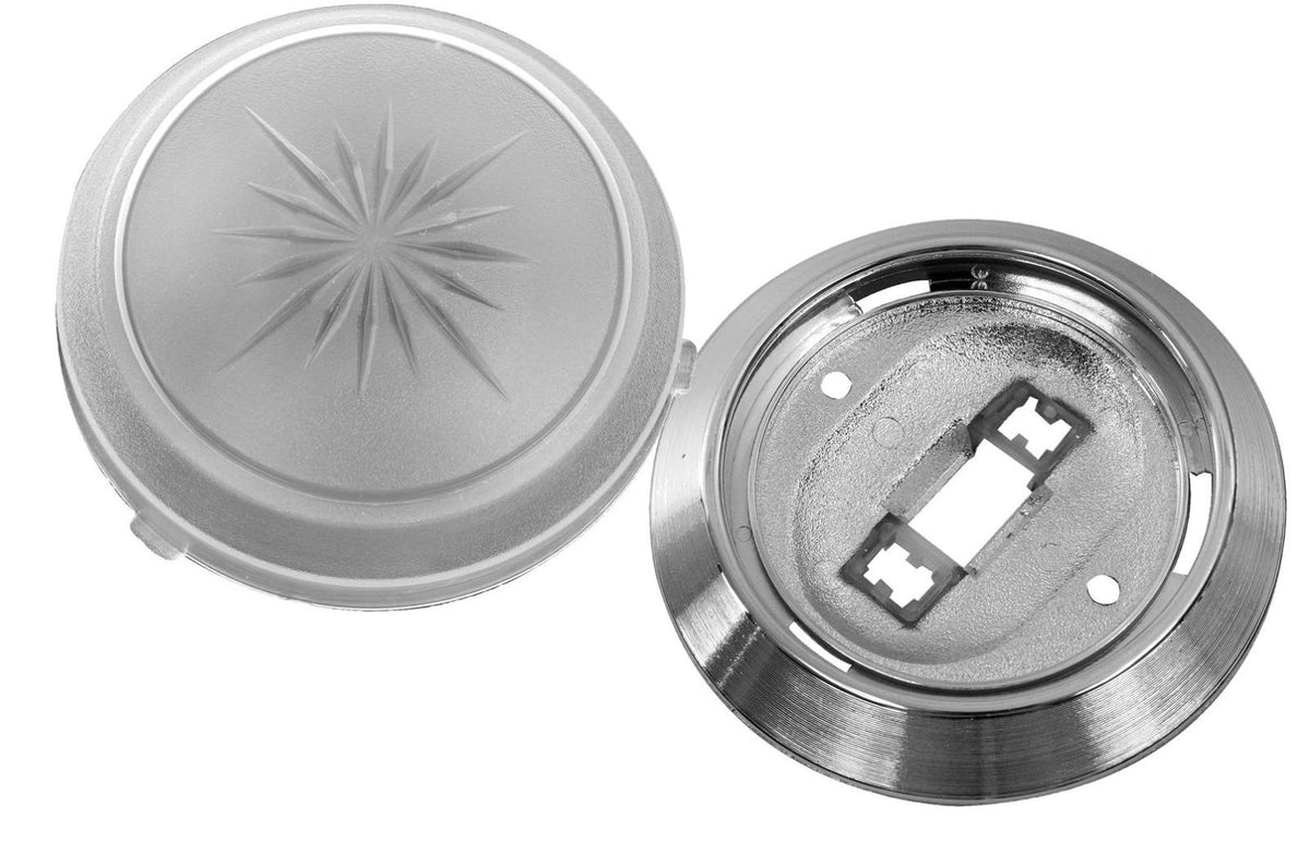 Replacement Dome Light Set - Lens & Base - Camaro, Nova, Impala Chevelle