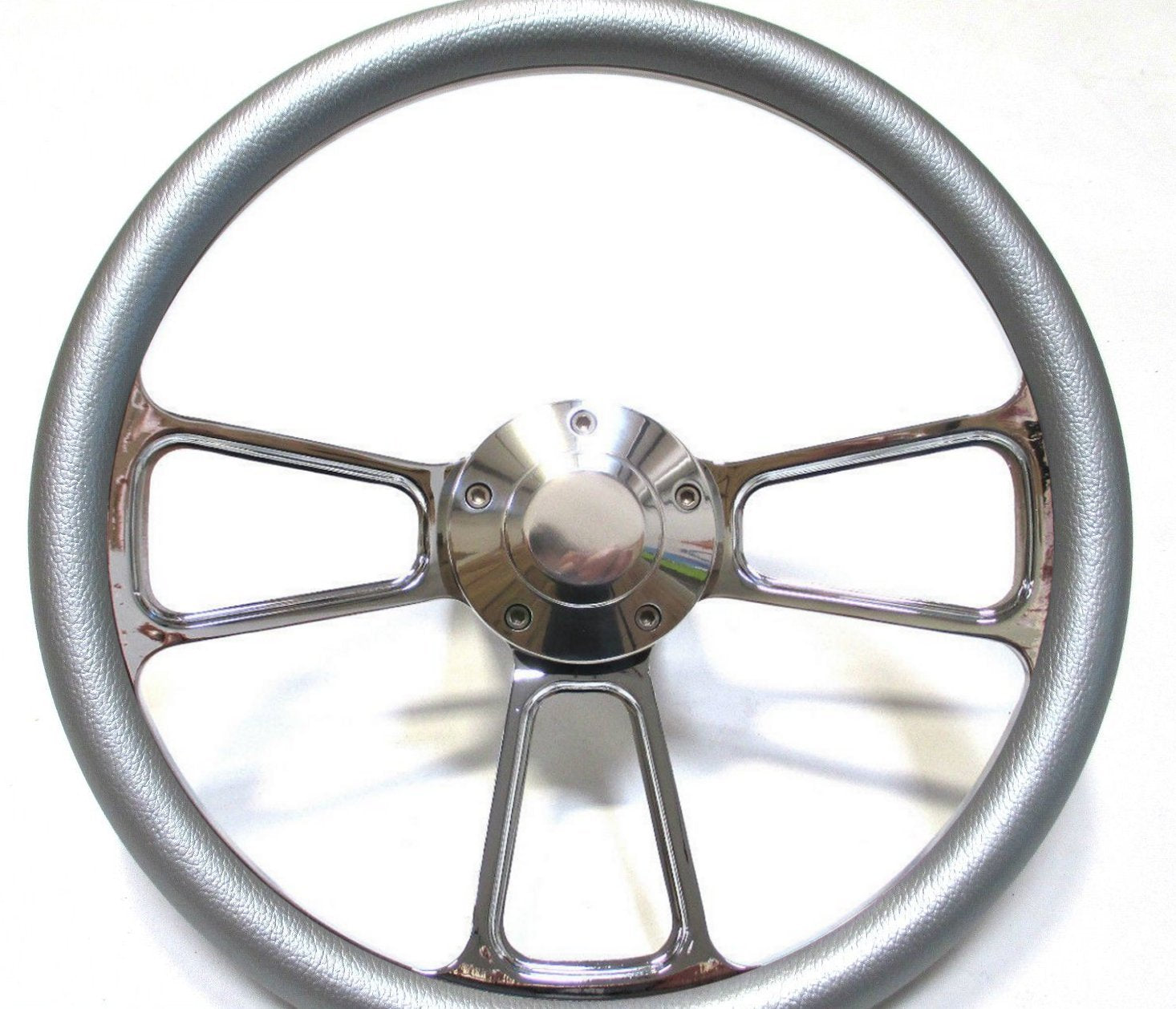 1965 1966 1967 1968 1969 Ford Mustang Silver Steering Wheel Horn & Adapter 