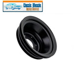 Black Steel Triple Groove Crankshaft Pulley BB 396 & 454 W/ Long Water Pump