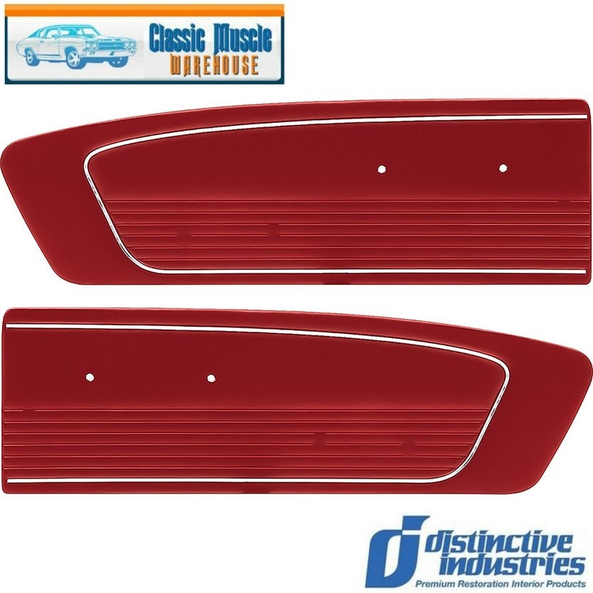 Dark Red Door Panels for 1966 Mustang by Distinctive Ind. - IN STOCK
