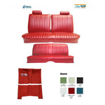 1969 Impala Coupe Front & Rear Bench Seat Upholstery Set + Carpet, Any Color