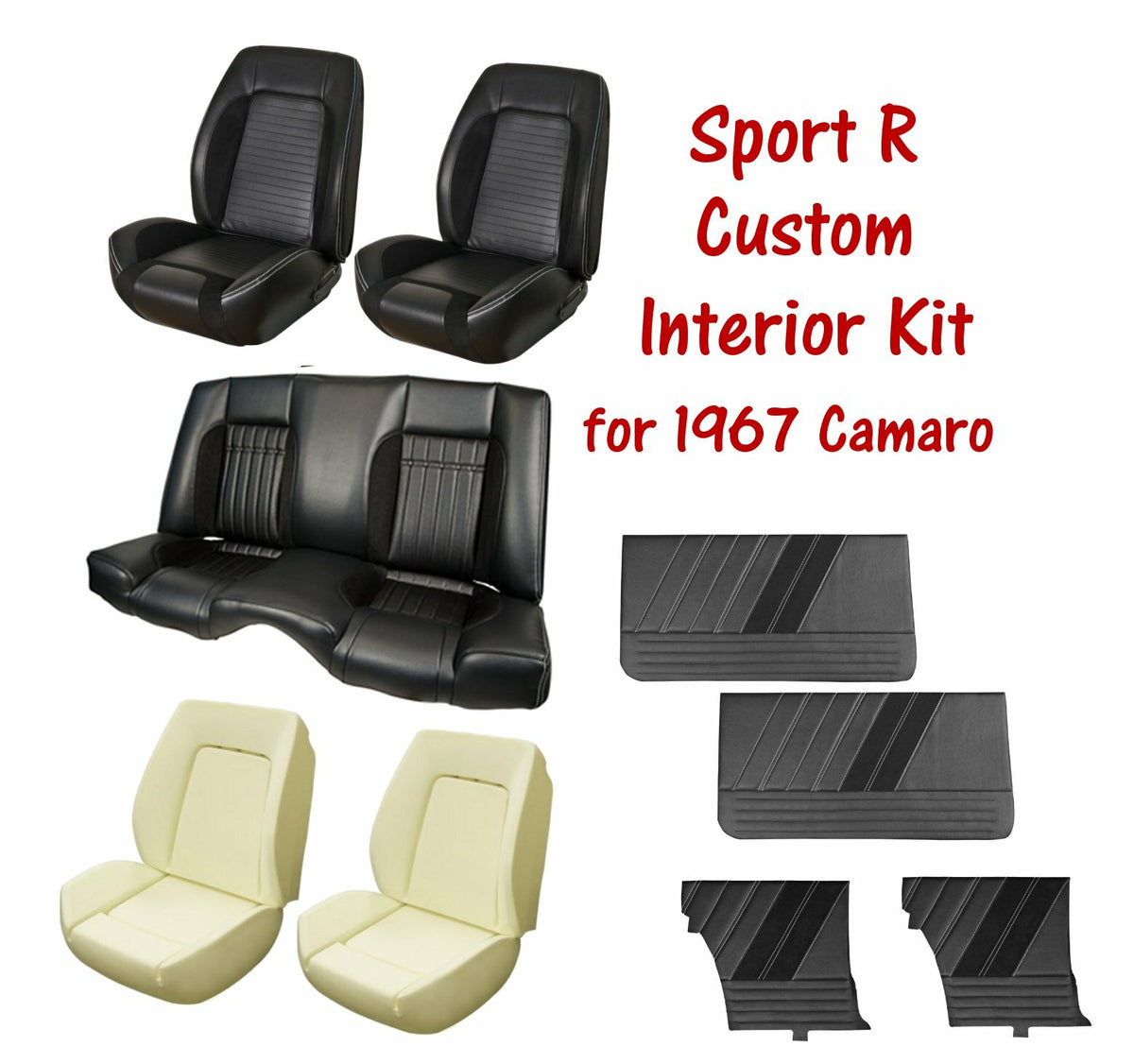 Custom Sport R Package for 1967 Camaro - Upholstery, Seat Foam and Door Panels