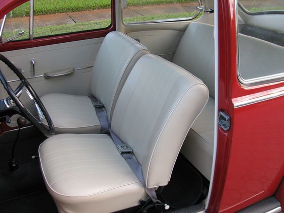 1958 - 64 Volkswagen VW Bug Original Style Seat Upholstery, F/R, Cloth and Vinyl