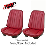 1966 Chevelle Coupe Red Bucket Seat & Rear Bench Upholstery by TMI