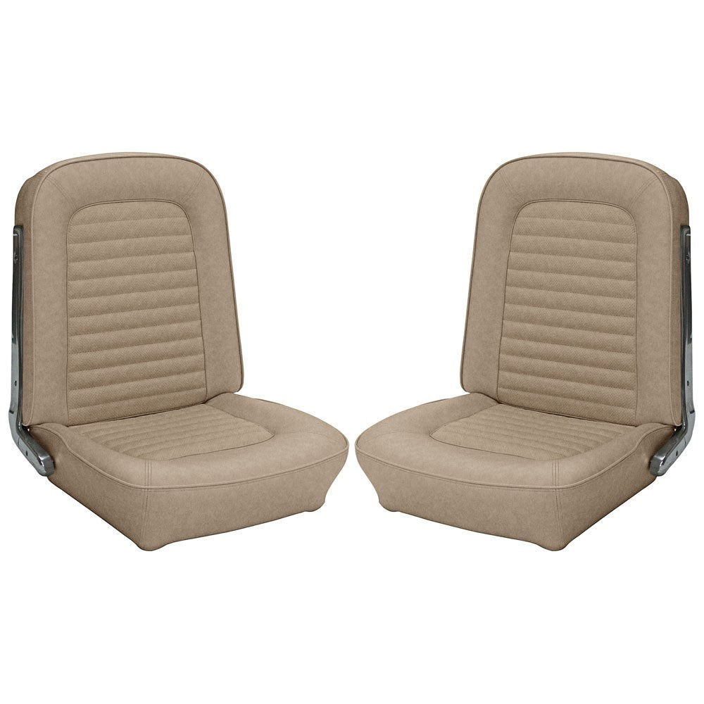 1966 Mustang Coupe Front and Rear Seat Upholstery Parchment - by TMI