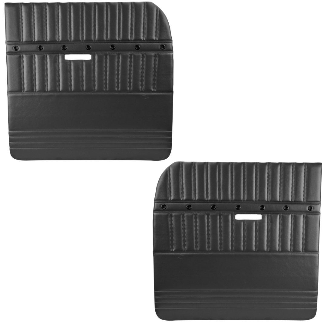 1955 - 1959 Chevy Truck Large Flat SPORT X Door Panels by TMI, Contrast Stitch