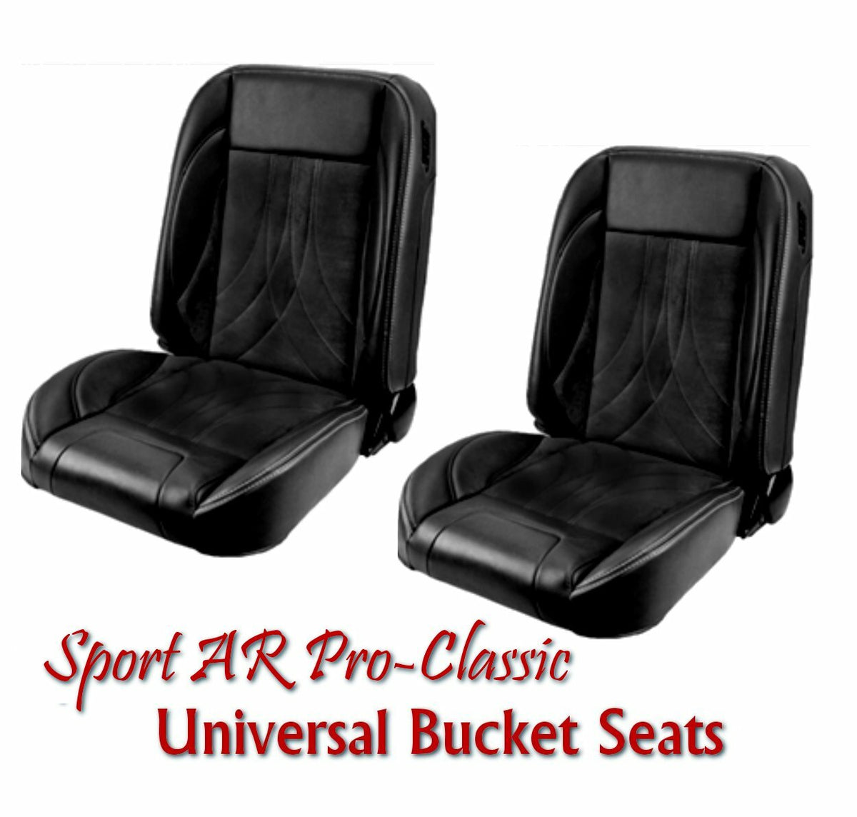 Sport "AR" Pro Classic - Complete Univeral Bucket Seat Set w/Contrast Stitching