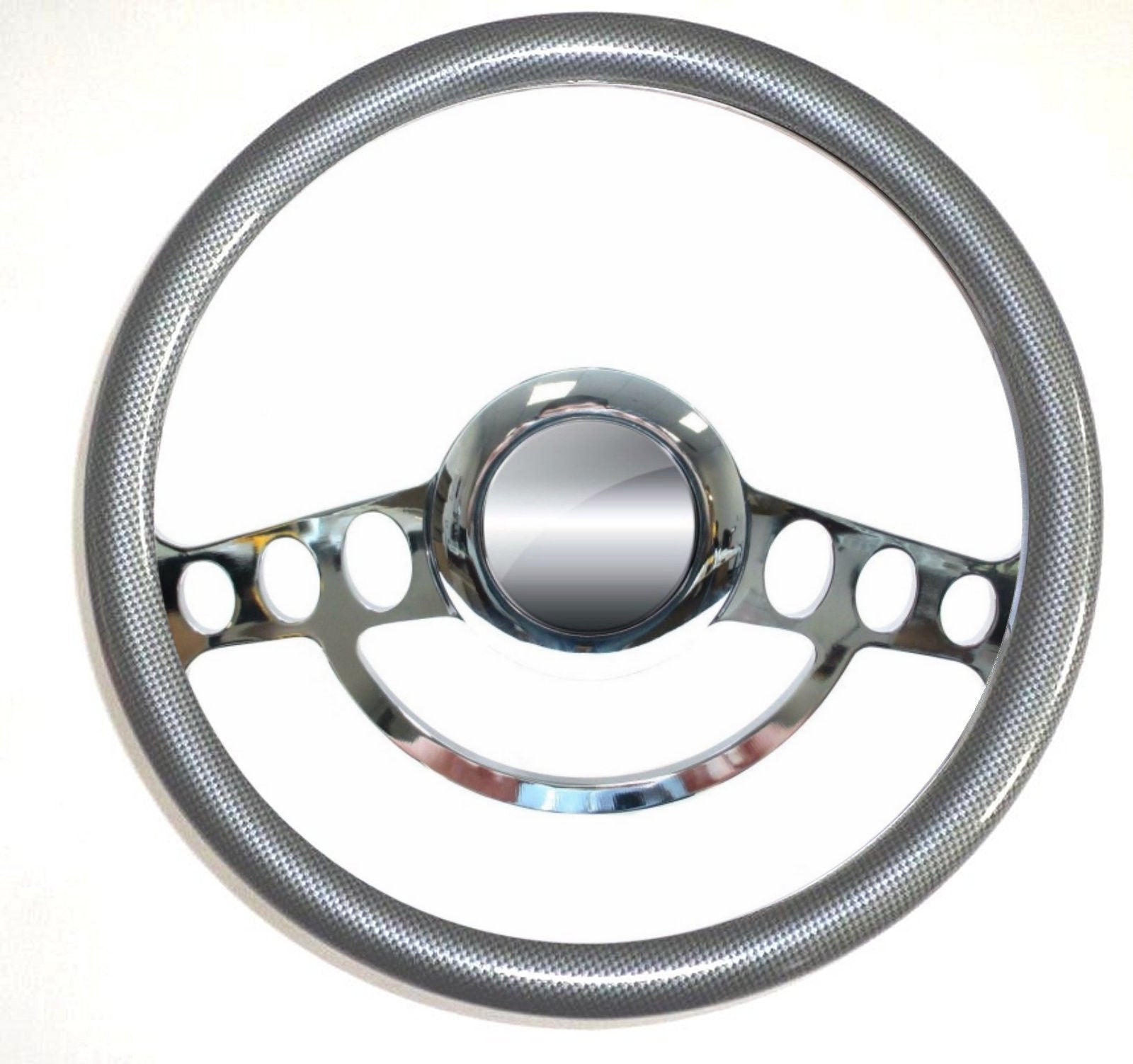 Billet & Carbon Fiber Steering Wheel Full Kit 1969 and up Chevy El Camino