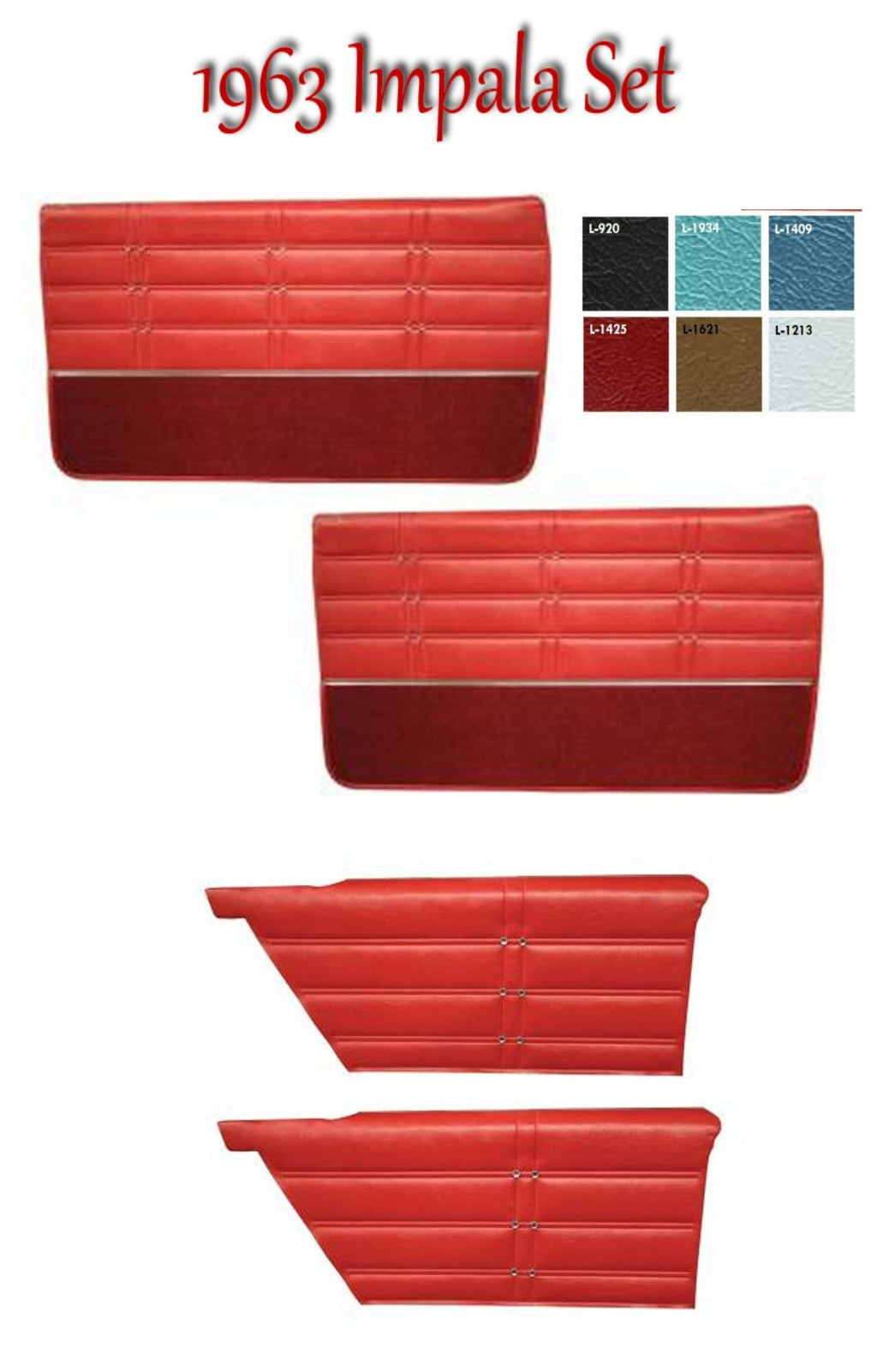 1963 Impala Coupe Pre-Assembled Door & Quarter Panels Your Choice of Color