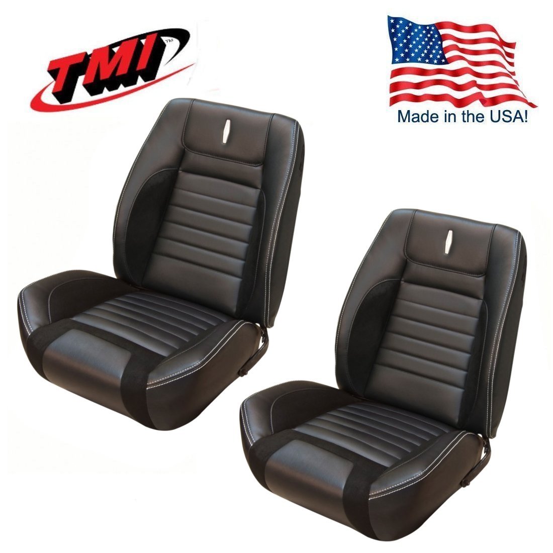 Sport R Deluxe Vinyl Front Bucket Seat Upholstery for 68 Camaro, Made by TMI
