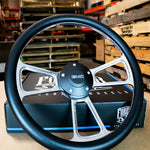 Steering Wheel Kit Black Vinyl & Polished Billet 1995-02 GMC Trucks