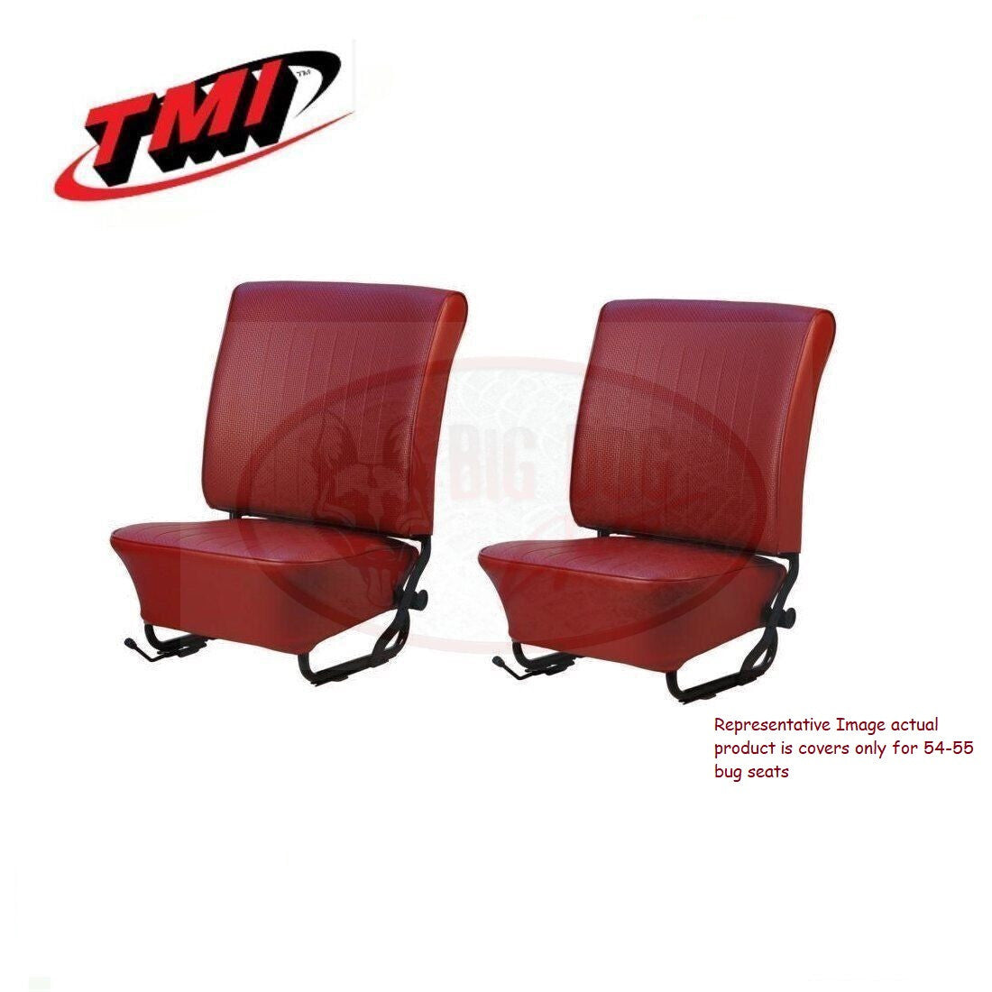 1954 - 1955 Volkswagen VW Bug Original Seat Upholstery, Front Only, #07 Red