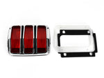 1965-66 Mustang Tail Light Assembly Pair w/Bezel & Lens, Both Right & Left Side