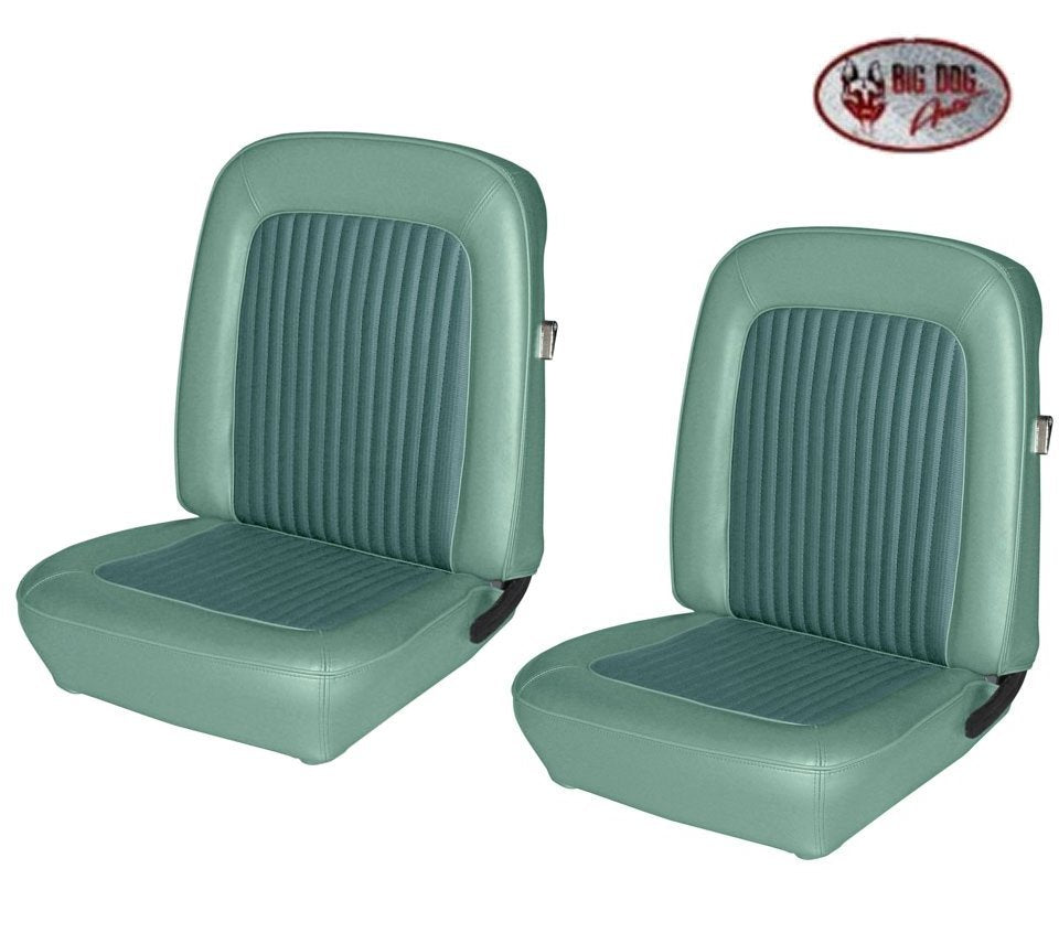 1968 Mustang Front Bucket Seat Upholstery- Turquoise Made by TMI - IN STOCK!!
