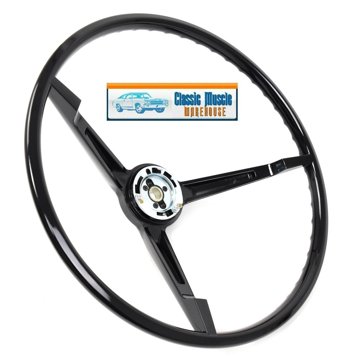 1967 Ford Mustang Factory Style 16" 3 Spoke Black Wheel - ACP - FM-ES008C
