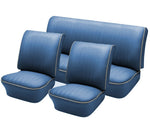 1958 - 64 VW Bug OEM Classic Seat Upholstery and Door Panel Set - Water Blue