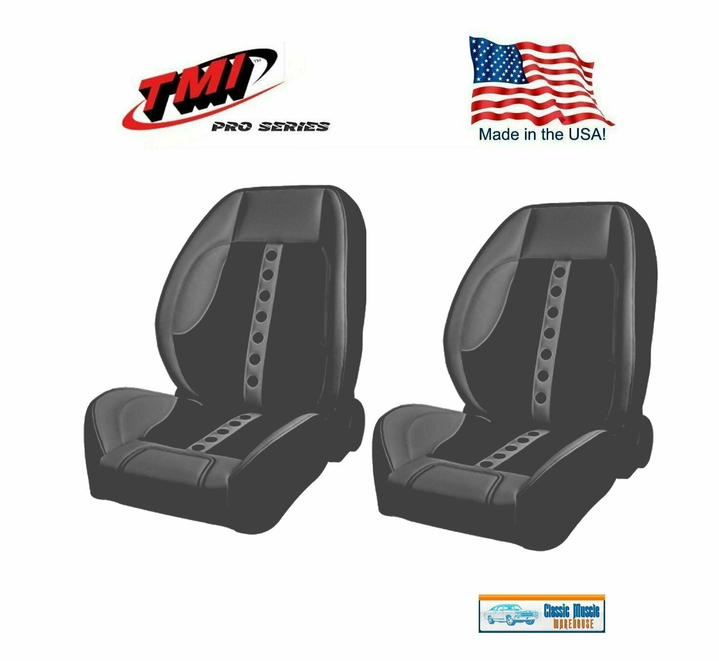 TMI Pro Series Sport VXR Lowback Bucket Seats Universal Made In USA 47-9660-6525