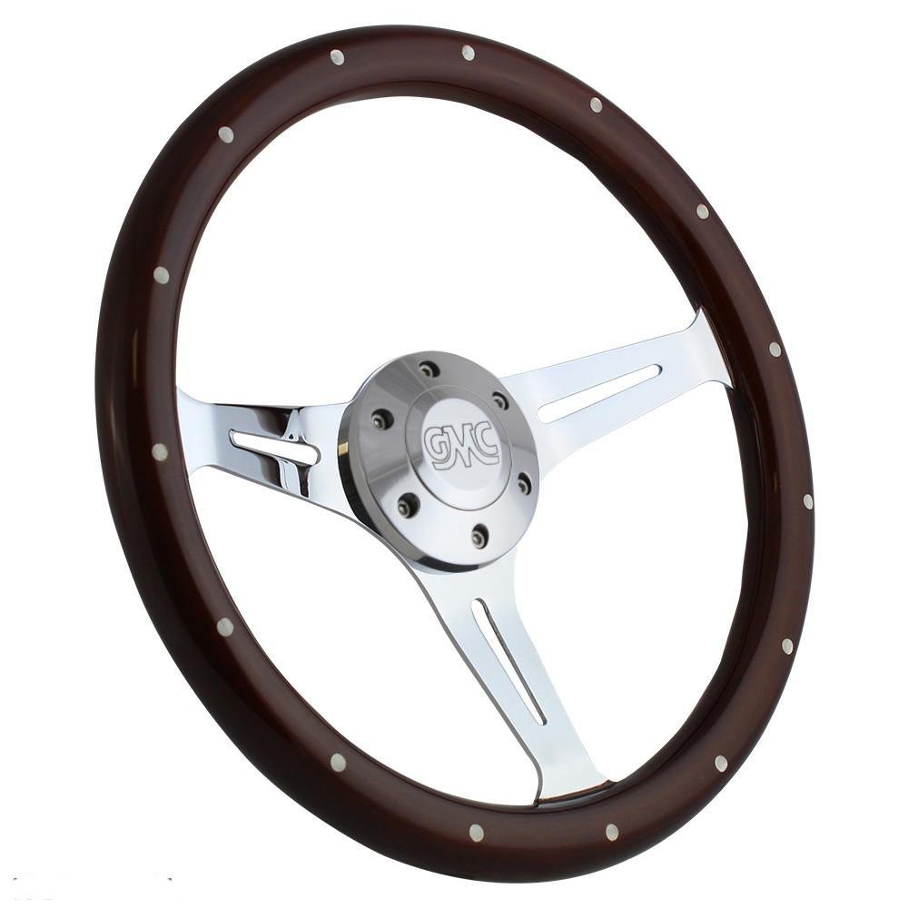 1948 -59  GMC Pick Up Trucks Vintage Truck  14" Mahogany Steering Wheel Full Kit