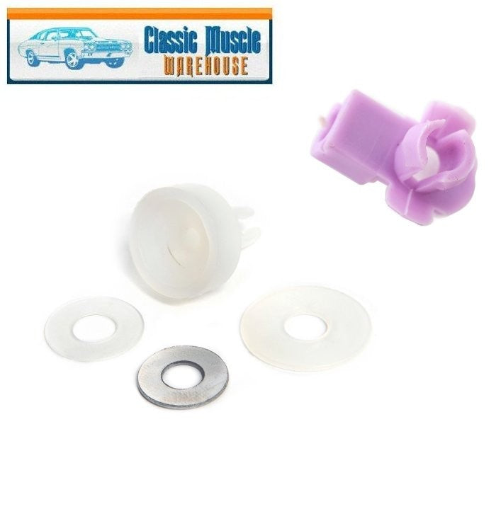1965 - 1966 Mustang Door Latch Retainer & 5pc Bushing Kit