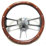 1969 - 73 Chevelle SS, 1969 & Up El Camino Wood & Billet Steering Wheel Full Kit