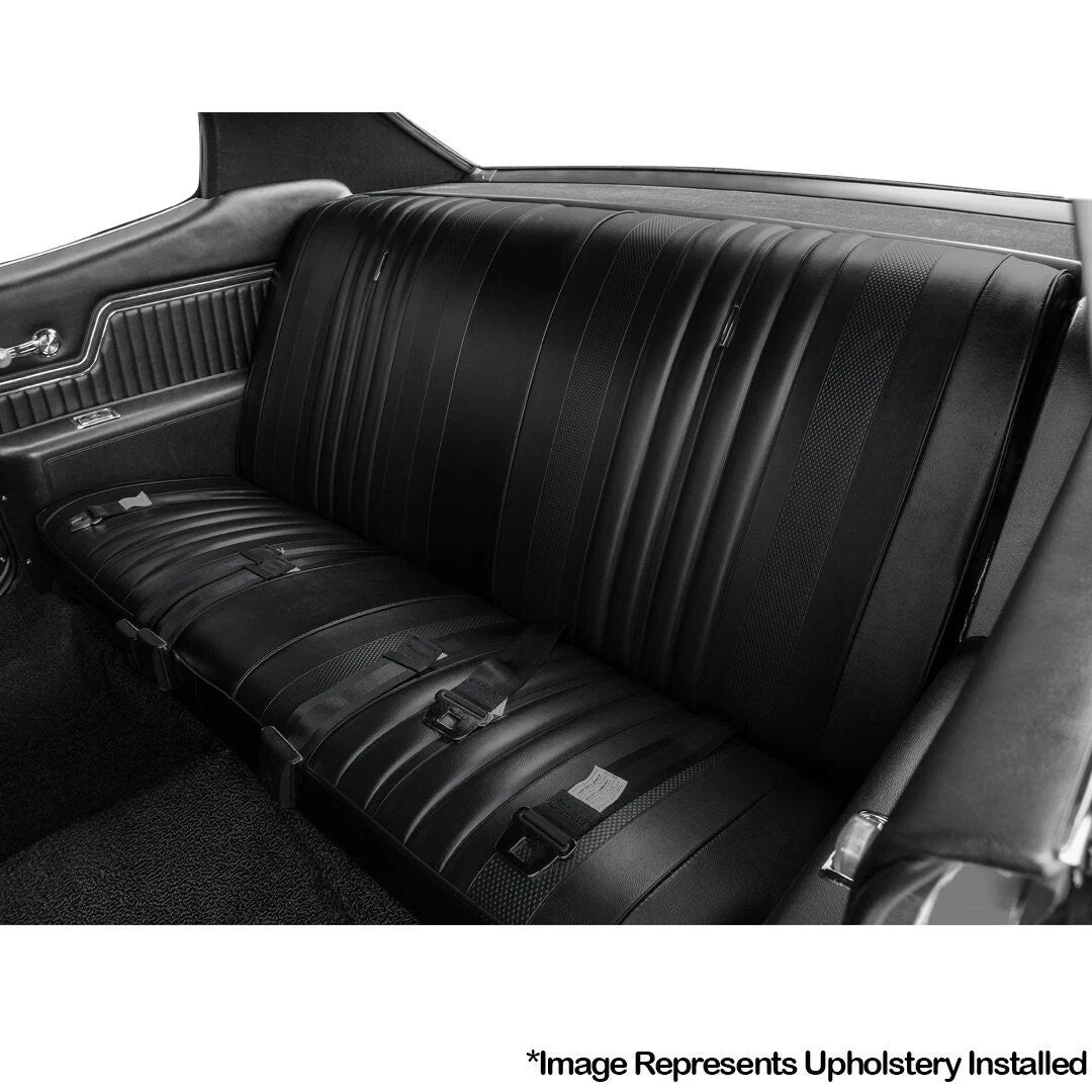 1970 Chevelle Rear Bench Seat Upholstery - Black- Made by TMI