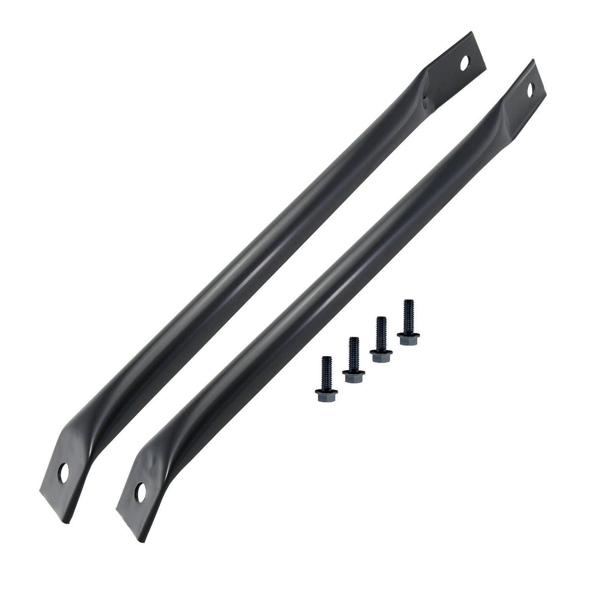 1970 - 1981 Camaro BLACK RADIATOR SUPPORT BARS with Hardware - HZ-9176-PBK