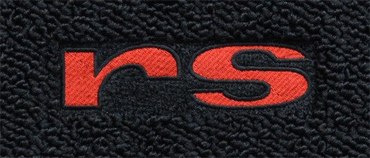 1967-69 Camaro Black Carpet Floor Mat Set with Red Camaro RS Logo US Made by ACC