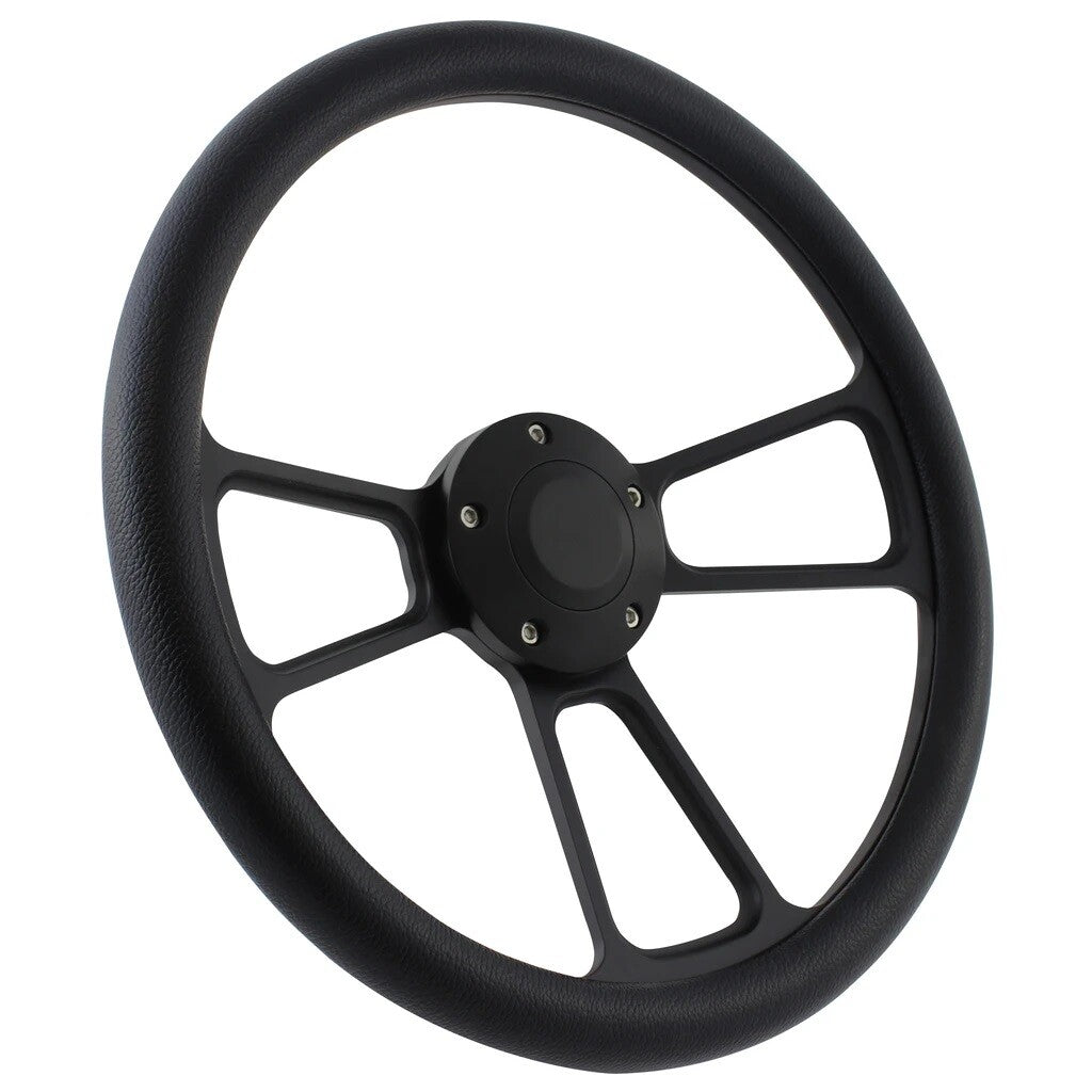 GM Pick UpTruck Black Billet Steering Wheel Kit fits 1948 - 1959 Truck