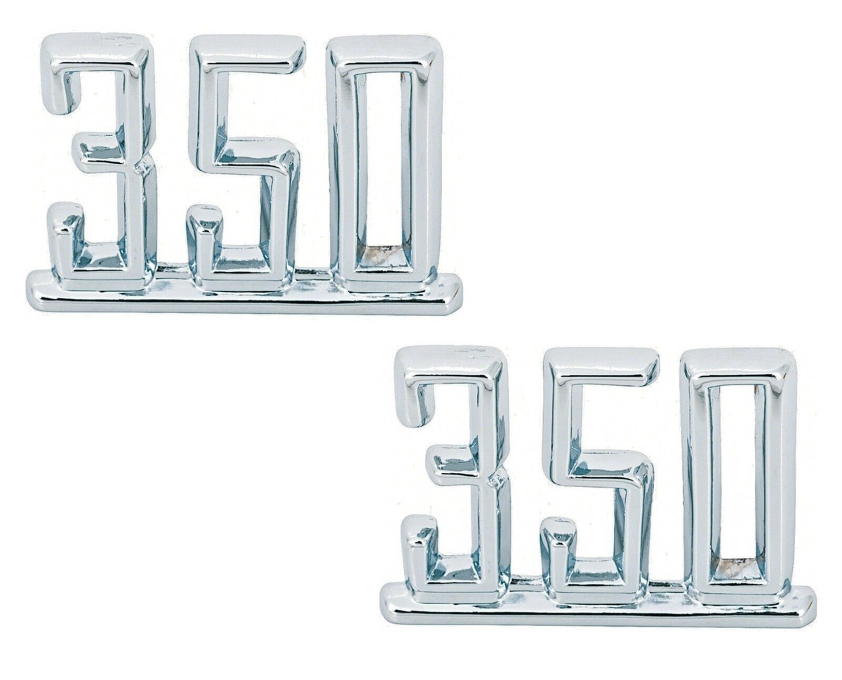Chevrolet 350 Emblem Set for Camaro, Chevelle, El Camino, Impala, Nova *PAIR*