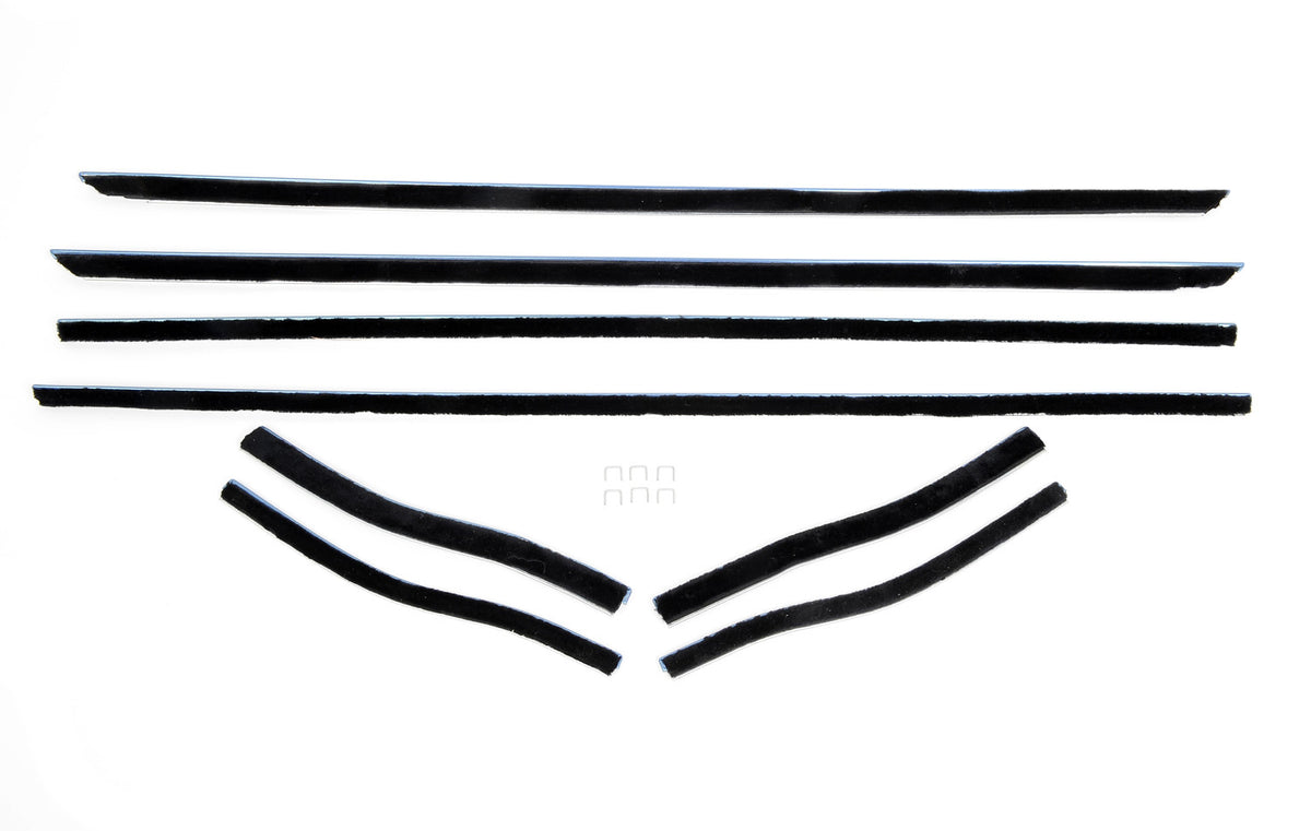1967 - 68 Mustang Convertible Window Felt Weatherstrip Kit - 8 piece kit