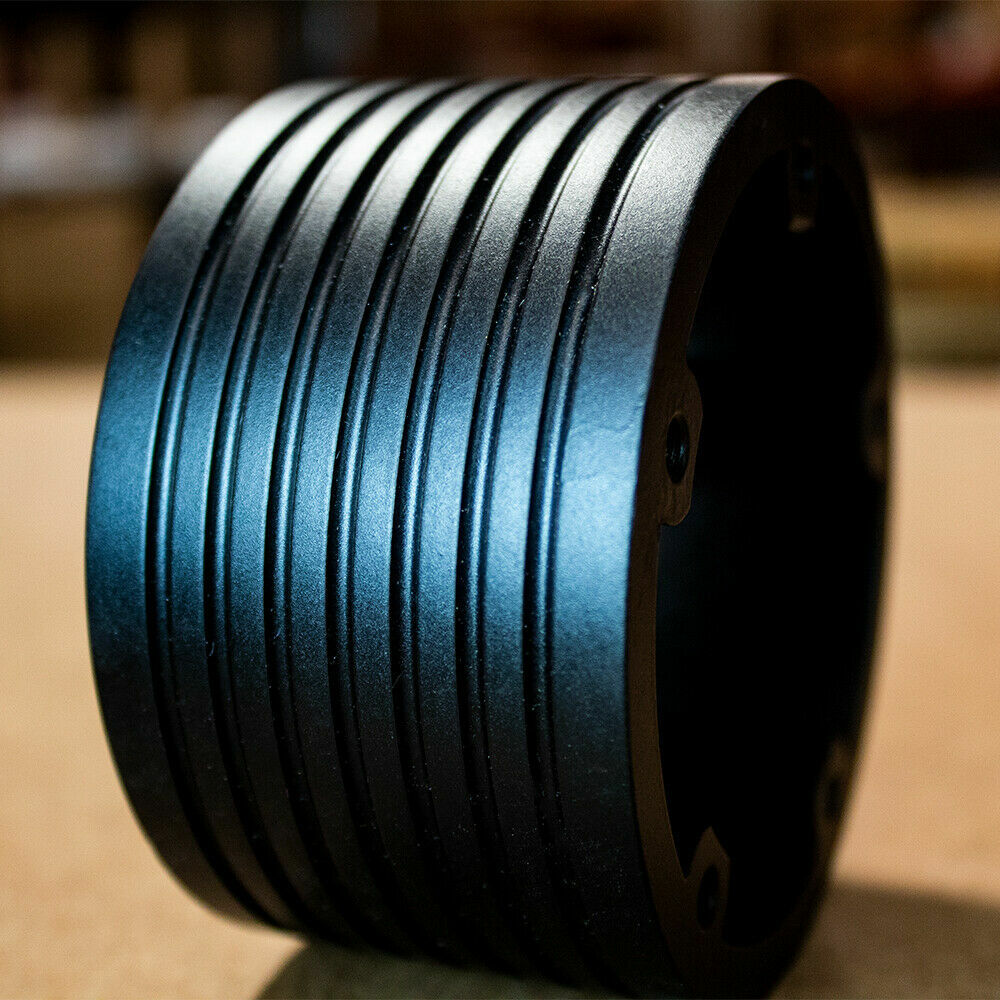 Two-Inch Black Billet Five and Six Hole Spacer
