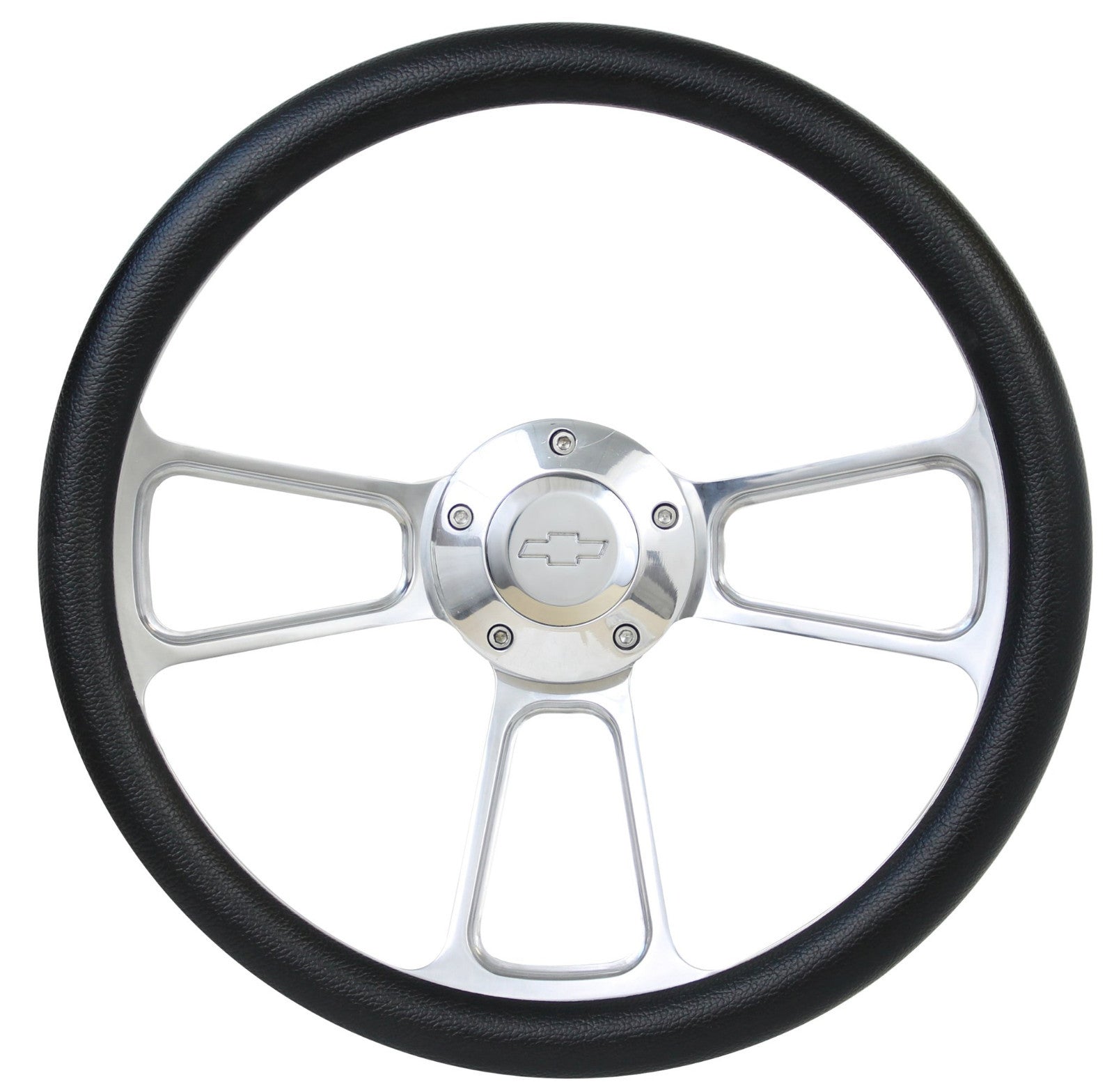 1967 - 1968 Chevelle 14" Billet & Black Steering Wheel + Install Kit, Horn