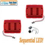1965-66 Mustang Sequential LED Tail Light All in One Lens Right & Left & Flasher